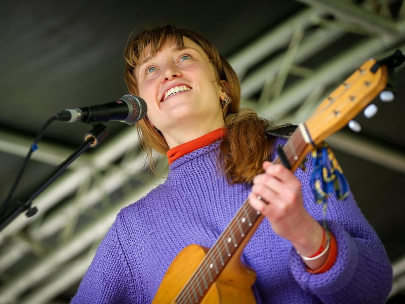 Singer-songwriter Omam Dawn. Live at the Bandstand, Victoria Park, Portsmouth
Picture: Chris Moorhouse (010624-47)