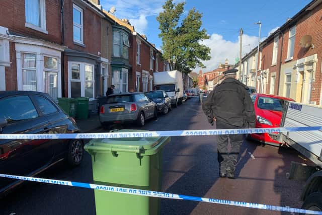 Police have closed a Southsea road this morning. Picture: Ben Fishwick