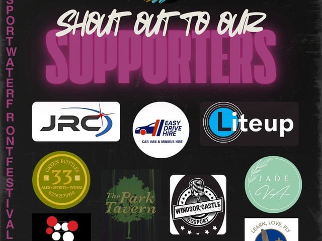 Supporters and sponsors of The Gosport Waterfront Festival