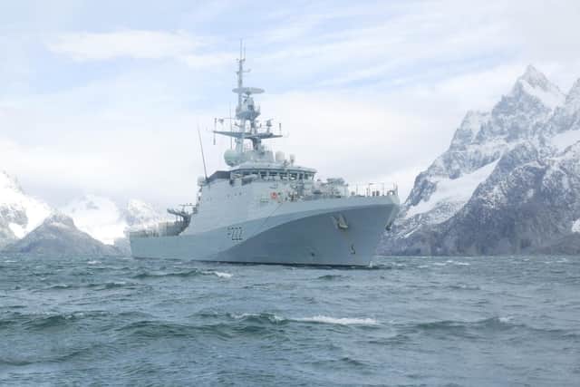 Portsmouth-based HMS Forth pictured at South Georgia