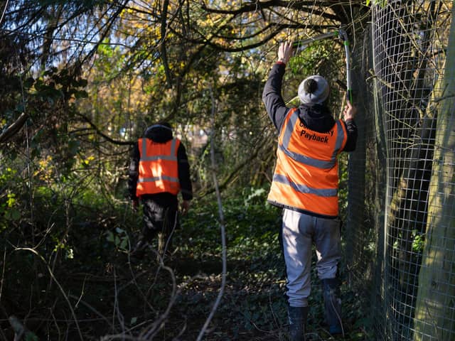 Offenders on Community Payback giving back, by supporting local projects and improving public spaces.