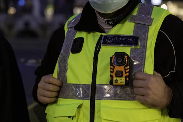 A close up of a Portsmouth City Council Covid business compliance officer, known as Covid marshals. Picture: Portsmouth City Council