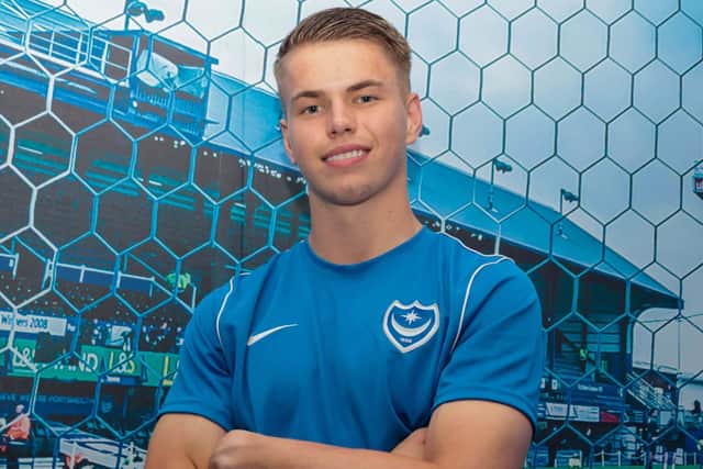 New Pompey goalkeeper Josh Griffiths has arrived on loan from West Brom Picture: Portsmouth FC