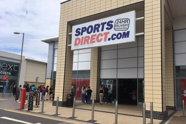 Queues outside Sports Direct at Solent Retail Park in Havant
Picture: Steve Deeks