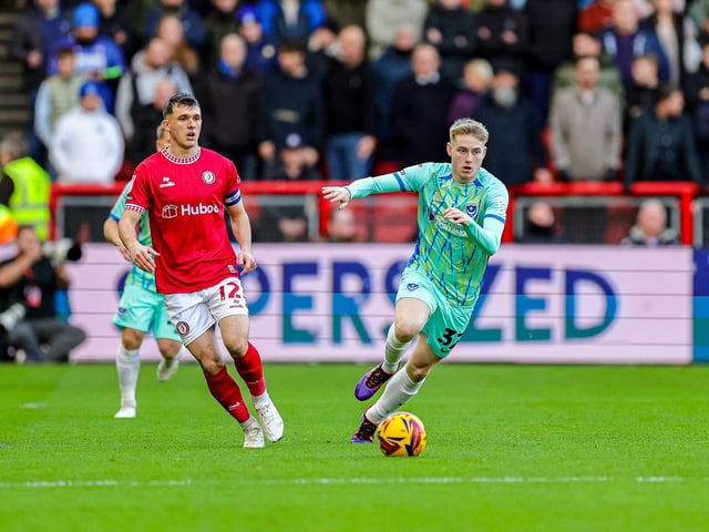 Paddy Lane in action for Pompey against Bristol City. Picture: Nigel Keene