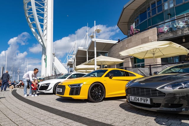 Cars on display at the Spinnaker Supercars event.
Picture: Mike Cooter (290723)