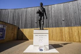 Supporters raised funds to ensure Jimmy Dickinson has a permanent memorial at Fratton Park in the form of a statue. Picture: Jason Brown/ProSportsImages