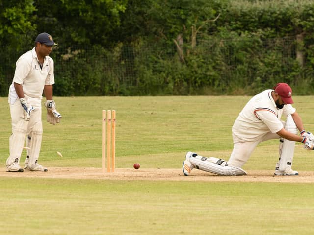 Pictured is: Mohit Patel is bowled.

Picture: Keith Woodland (270621-44)