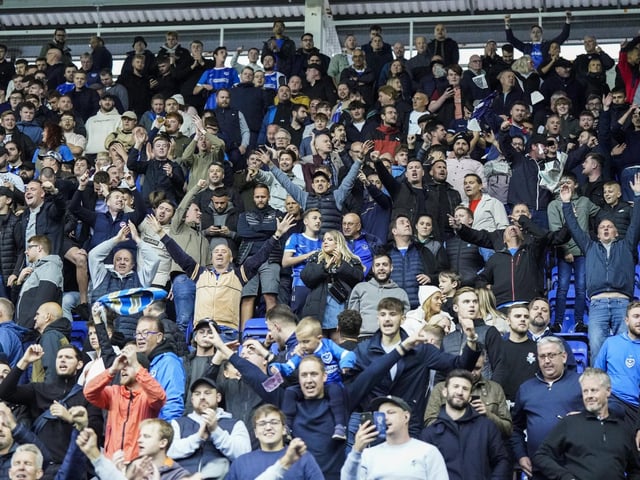 These travelling fans enjoyed Pompey's come-from-behind win at Reading