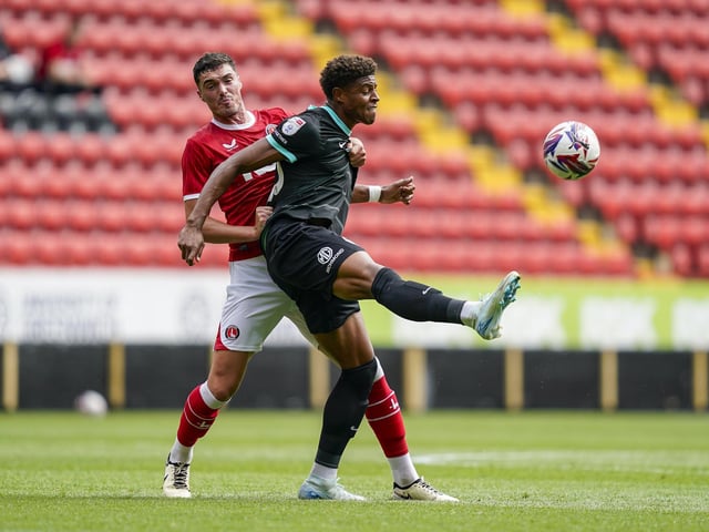 Kusini Yengi battles away up front against Charlton. Picture: Jason Brown/ProSportsImages