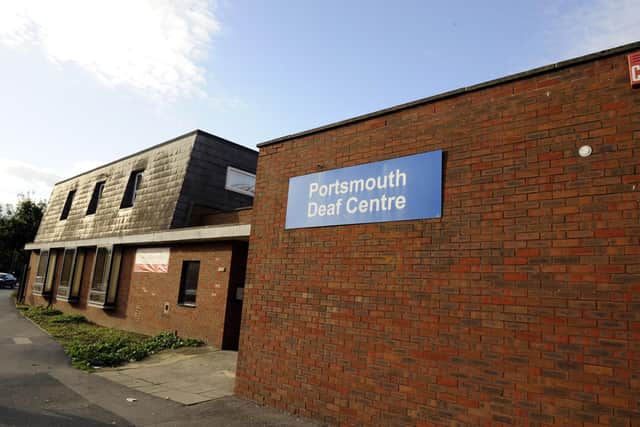 DEAF CENTRE                 (NEWS)             MRW       13/10/2015 

The Portsmouth Deaf Centre in Arundel Street Portsmouth 

Picture by: Malcolm Wells (151013-7362)