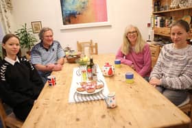 Judy and Andrew Walker with Olha Mazer and her daughter Dasha Makovetska