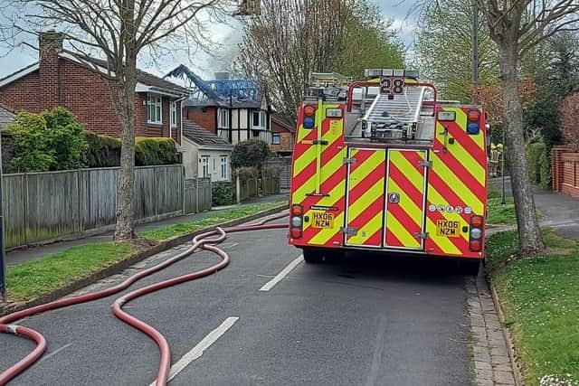 Fire in Sea View Road, Drayton Picture: Chris Broom