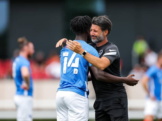Danny Cowley and Jayden Reid. (Photo by Rogan/Fever Pitch)