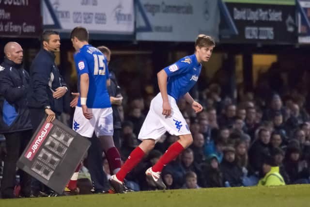 Adam Webster made his Pompey entrance aged 17 years and 11 days against West Ham in January 2012. Picture: Barry Zee
