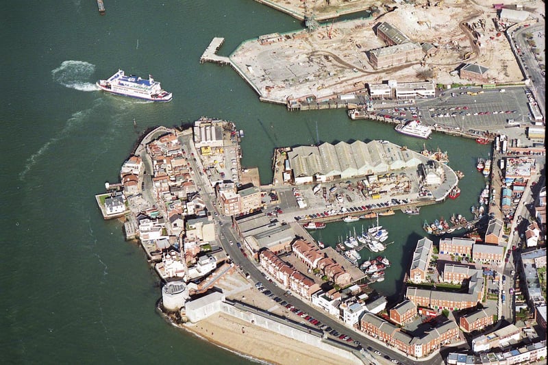 Aerial view of Spice Island, Portsmouth in 1998.