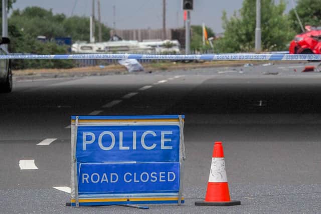 The accident site opposite the Park and Ride roundabout.
Picture: Habibur Rahman
