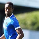 Nicke Kabamba made six appearances for Pompey after arriving from Hampton & Richmond in January 2017. Picture: Joe Pepler