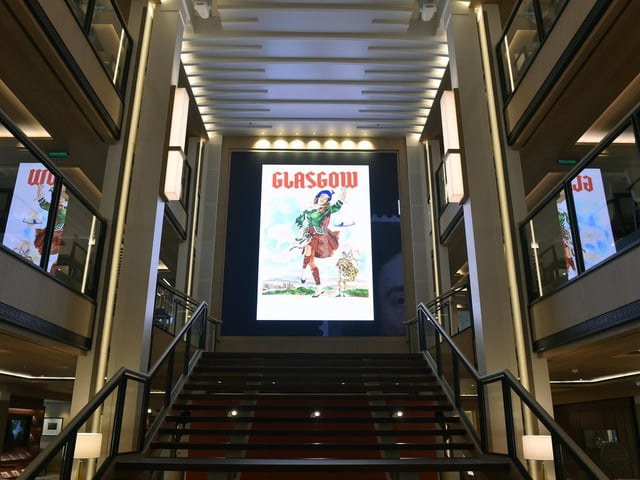 Designs are on display across the ship.