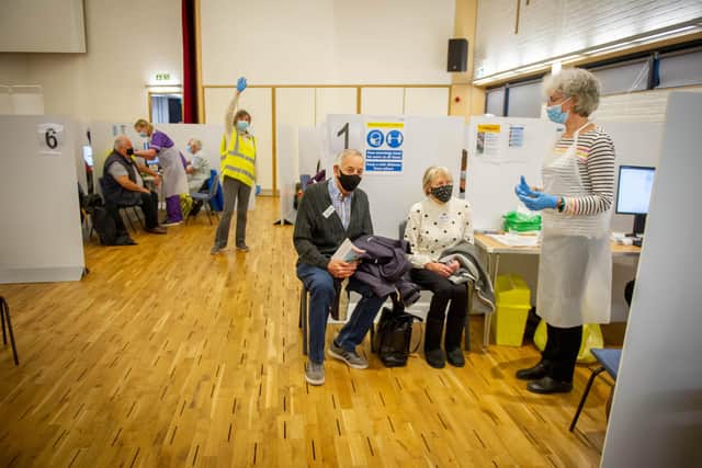 Residents waiting to be vaccinated at Emsworth Baptist Church

Picture: Habibur Rahman