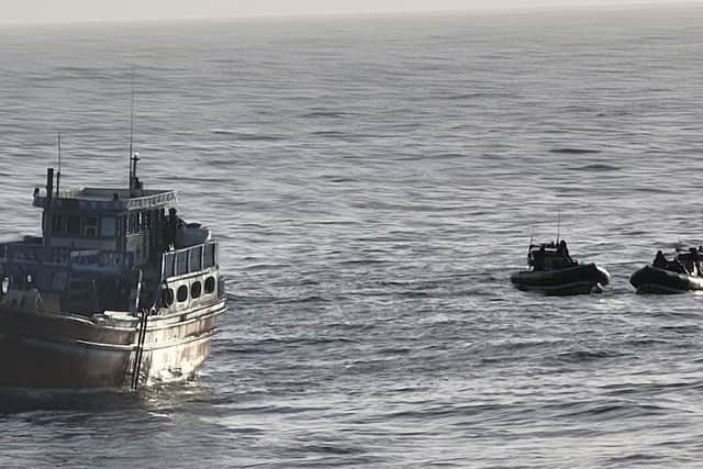 The Royal Navy warship seized more than £10m of narcotics
