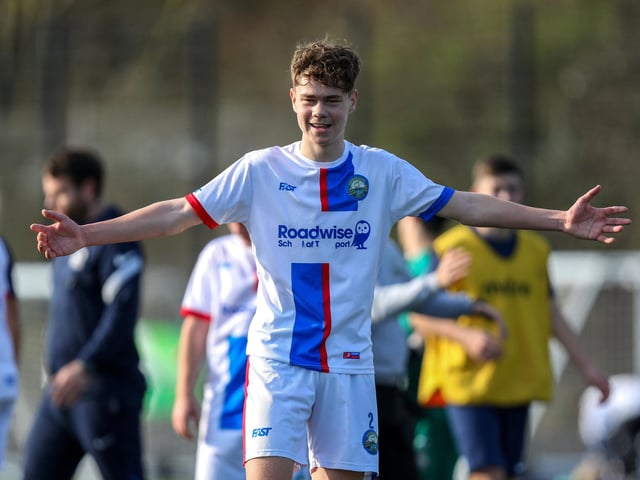 A St Vincent/Gosport player celebrates. Picture: Chris Moorhouse