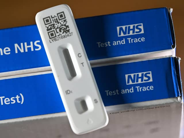 A Covid-19 lateral flow self-test kit Picture: Justin Tallis /AFP via Getty Images