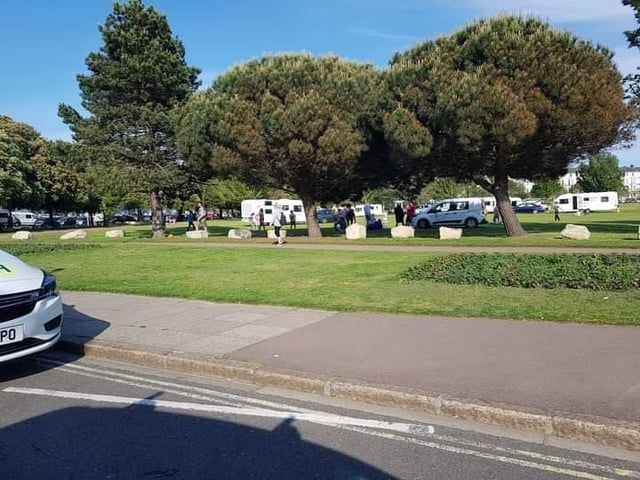 Travellers pitching up at Southsea Common on June 11. Picture: David Bailey