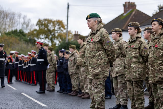 The remembrance service at Gosport. Picture: Mike Cooter (121123)