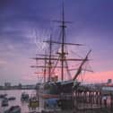 Underwater inspection works are taking place at HMS Warrior. Picture: C Stephens