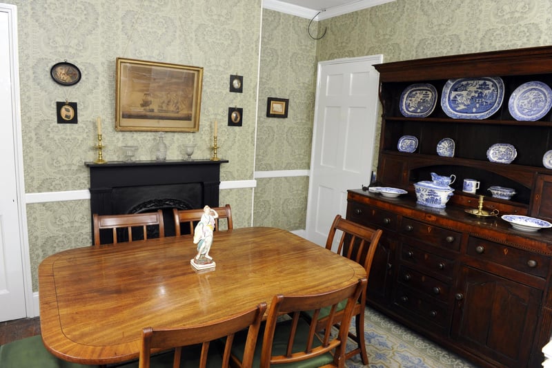 Parlour/dining room in the house in which Charles Dickens was born. 
Birth place of Charles Dickens, Portsmouth
Picture: Allan Hutchings (120216-657)