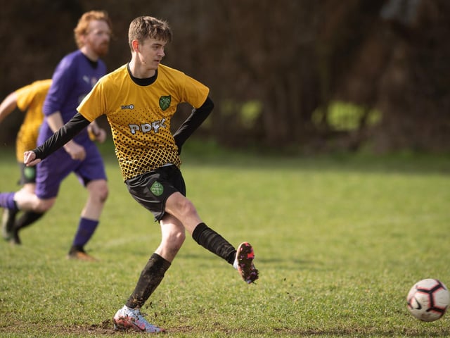 Action from AFC Tamworth's 7-2 victory over Gosham Rangers in Division Two of the City of Portsmouth Sunday League. Picture: Keith Woodland (120321-643)