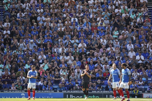 Saturday's attendance was the biggest at Fratton Park since March 2020