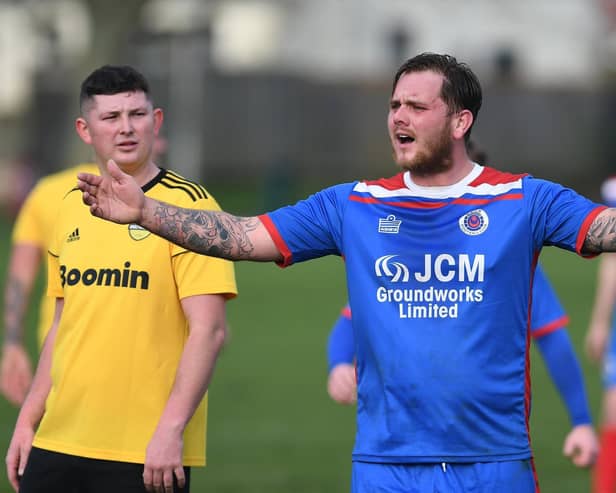 Tyler Moret scored Moneyfields' consolation at Stockbridge before being sin binned. Picture: Neil Marshall