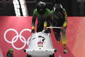 Jamaica's women's bobsleigh team in 2018. Picture: MARK RALSTON/AFP via Getty Images