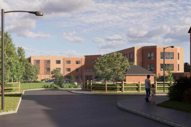 Visual of 66 bed care home proposed at Henry Road, Sarisbury Green. Via LDRS