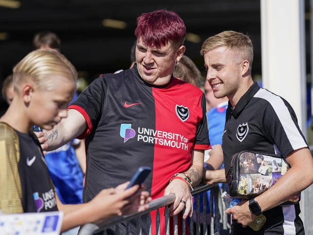 Blues midfielder Joe Morrell makes this fan's day