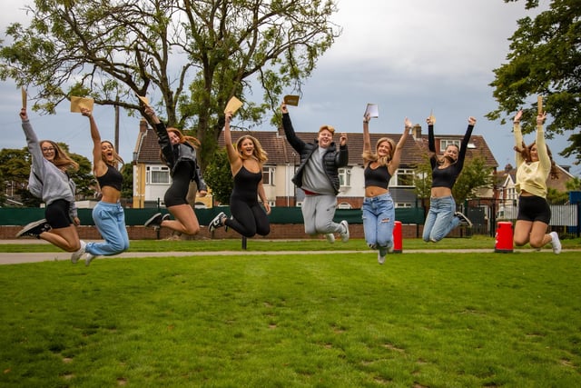 Students from Mayfield School received their GCSE results on Thursday morning.

Pictured - Friends celebrated their results together 

Photos by Alex Shute