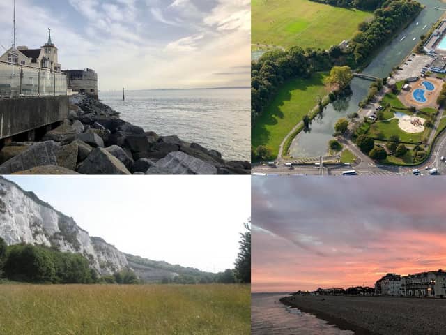 A collage of four of the eight places our readers voted the most desirable areas to live in Portsmouth