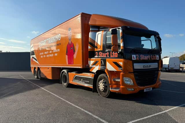 Category C+E Truck On Tarmac At Portsmouth