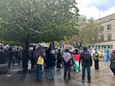 An estimated 350 people marched in Portsmouth on Saturday, November 4 to call for a ceasefire in the Israel-Gaza war.