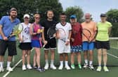 Ryde Lawn 2 v Southsea 1 mixed (from left) John Kemble, Dawn Dewilde, Ashley Law Andy Zharikov Paul New, Kahren Barter, Karl Bateman, Susan Spurway