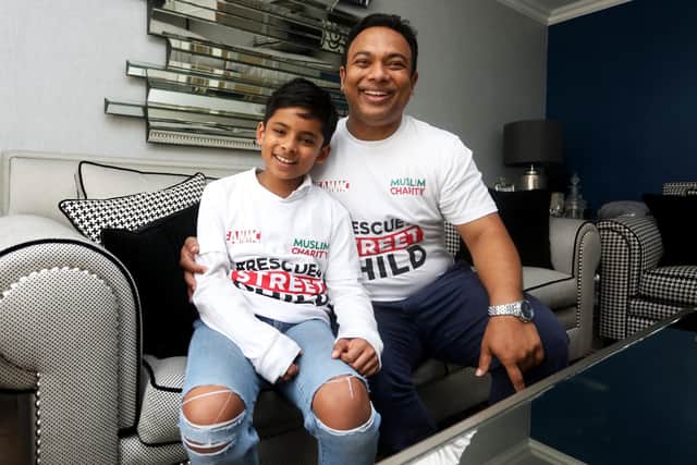 Local GP, Ebadur Chowdhury and his 10 year old son Amaan Chowdhury are cycling 200 kilometers to raise money for a charity that provides for Bangladeshi street children. 

Picture: Sam Stephenson