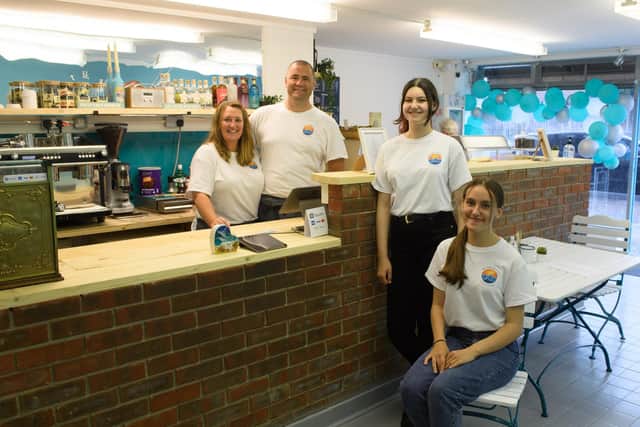 Pictured is: Owners Lindsay Martin and Lee Tindal, with assistants Melanie Jepp, Chole Sykes.

Picture: Keith Woodland (250721-14)