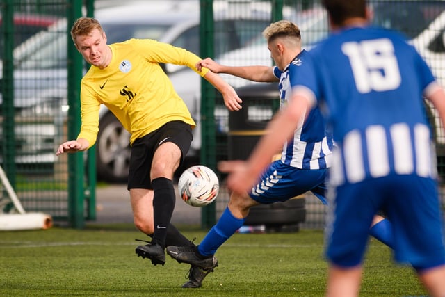 Burrfields (yellow) v Wickham. Picture: Keith Woodland