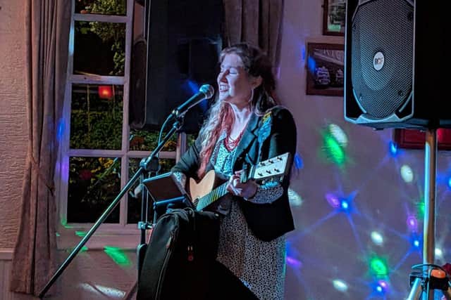 Stacy Gabel with light show