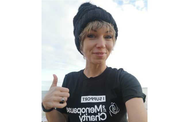 Sophie Cartledge from Fareham who is advocating open water swimming for perimenopausal women
