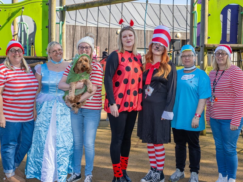 Staff and pupils from Victory Primary School dressed to impress for World Book Day 2025.  Pictured - Staff from Victory Primary School dressed up for World Book Day.  Photos by Alex Shute