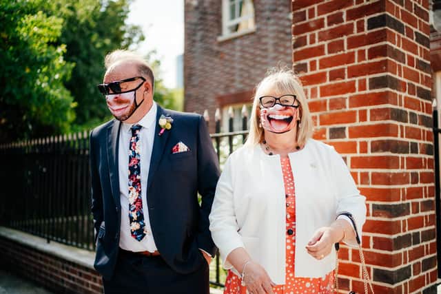 Wedding guests outside Portsmouth Register Office. Picture: Angela Ward-Brown, angelawardbrown.com
