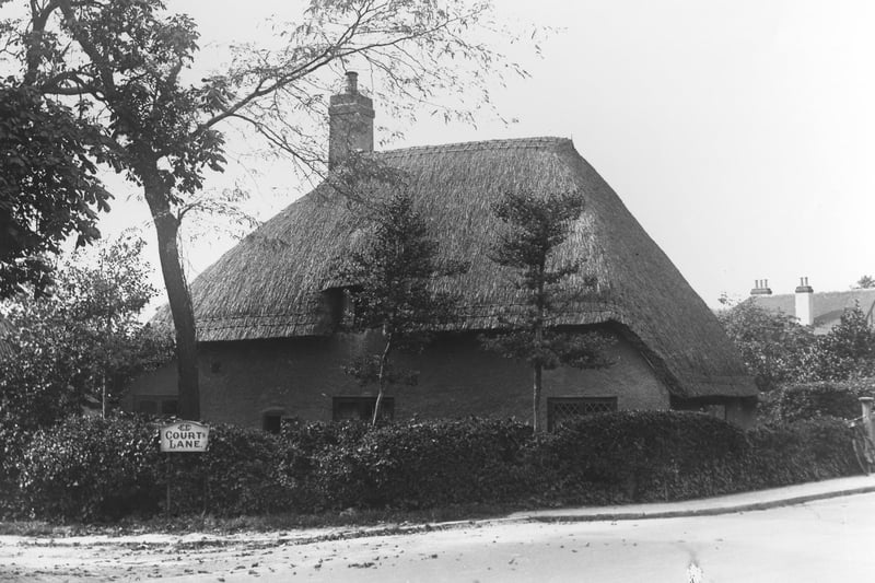 Cosham's oldest cottage on the corner of Court Lane and Havant Road in 1930, it is 400 years old and was demolished in 1949. The News PP4232